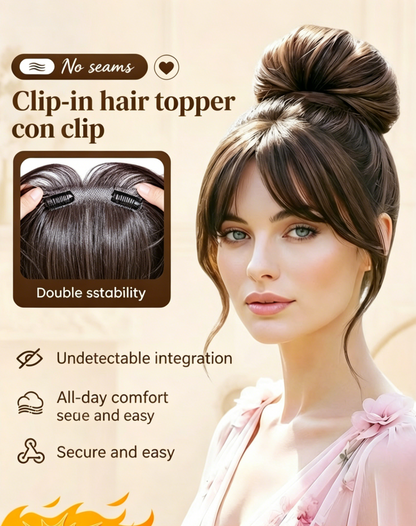 Lightweight seamless clip-in topper – just clip and go